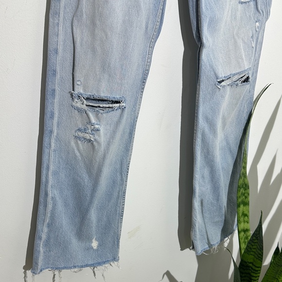 Zara Light Blue Straight Leg Jeans - Picture 2 of 12